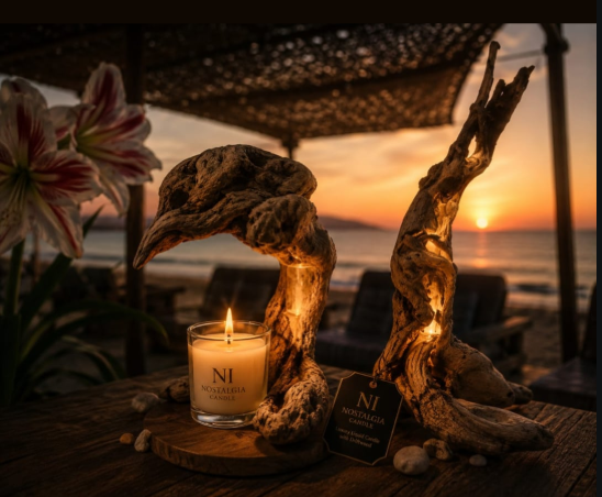 Driftwood Beeswax Flame · 2